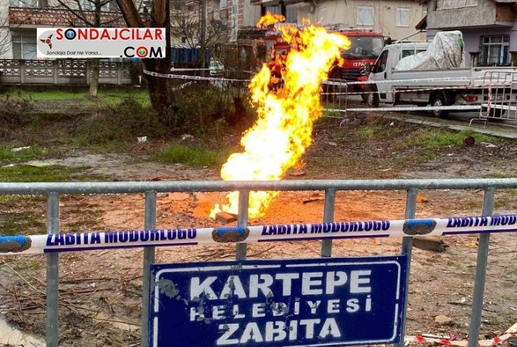 Metro sondajı çalışması esnasında metan gazı çıktı